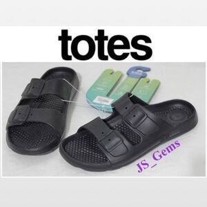New Men’s Slides Sandal Shoes Black Size 10